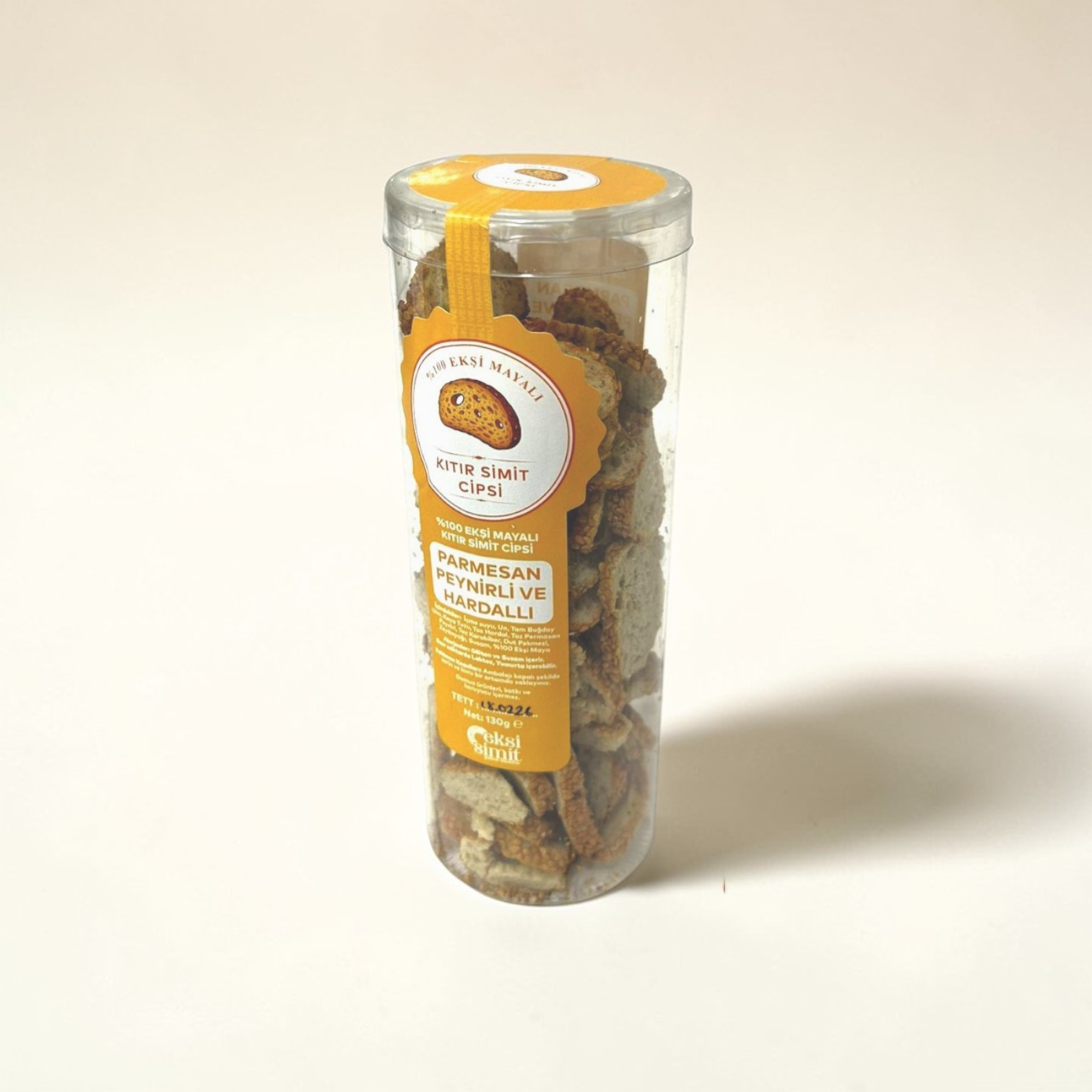 Ekşi Mayalı Parmesan Peynirli ve Hardallı Kıtır Simit Cips