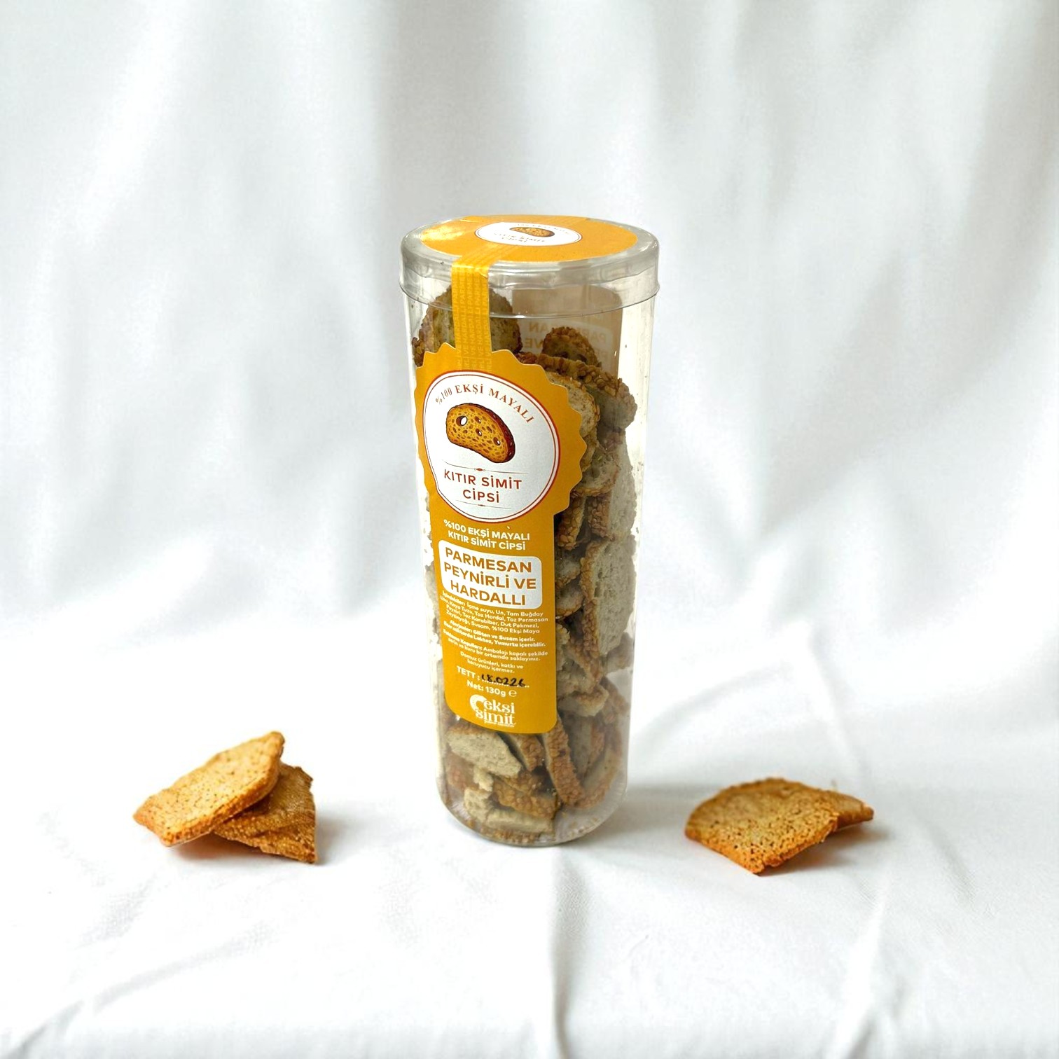 Ekşi Mayalı Parmesan Peynirli ve Hardallı Kıtır Simit Cips